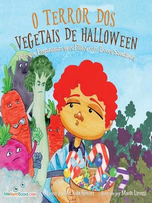 cover image of Halloween Vegetable Horror Children's Book (Portuguese)